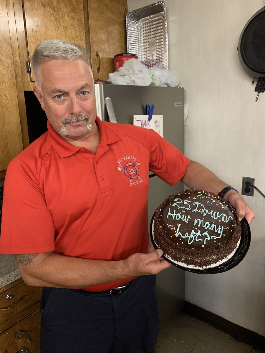 Local_2116's tweet image. Happy 25th anniversary with the department to Capt Jim Marshall and Lt Mark Chabak