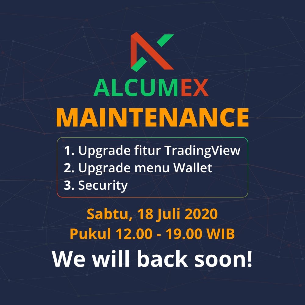alcumex's tweet photo. ALCUMEX MAINTENANCE 🛠️#alcumex #alcumexindonesia #cryptocurrency #bitcoin #crypto #blockchain #btc #forex #ethereum #money #bitcoinmining #trading #investment #forextrader #bisnis #bitcoinnews #cryptotrading #entrepreneur #bitcoins #investing #cryptonews #invest #crampengaturan https://t.co/xqlRpqH6NG