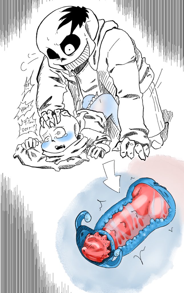 DunkingNuts's tweet photo. ⚠️dubcon, cervical penetration⚠️

Horror got a cute new toy, but it’s kinda small for him
#undertail #horrorberry https://t.co/k23s2mR9OY