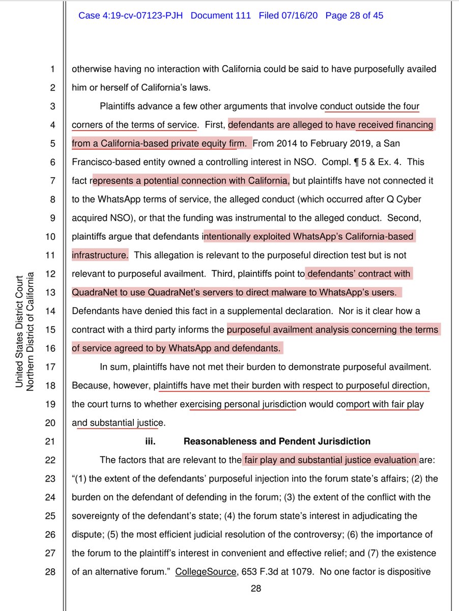 equipoise<— that’s not used very often but it is absolutely correct as it relates to;Plaintiffs move case to IsraelDefendants answering a complaint in CAin short it’s a “wash” for both parties, as the Court correctly states. Think of it as a see-saw  https://ecf.cand.uscourts.gov/doc1/035019486682?caseid=350613