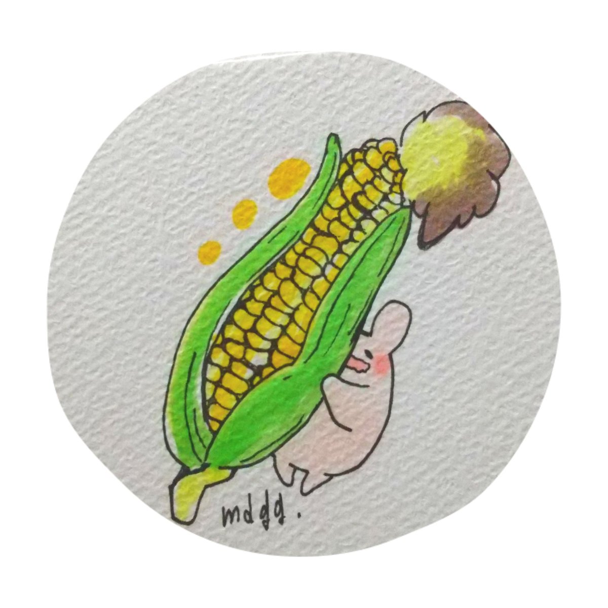 Cagelam かげらむ 罒 財宝 トウモロコシ 本日のぷにょん イラスト うさぎ 創作 一日一絵 1日1絵 花言葉 Cagelam かげらむ 罒 財宝 トウモロコシ 本日のぷにょん イラスト うさぎ 創作 一日一絵 1日1絵 花言葉