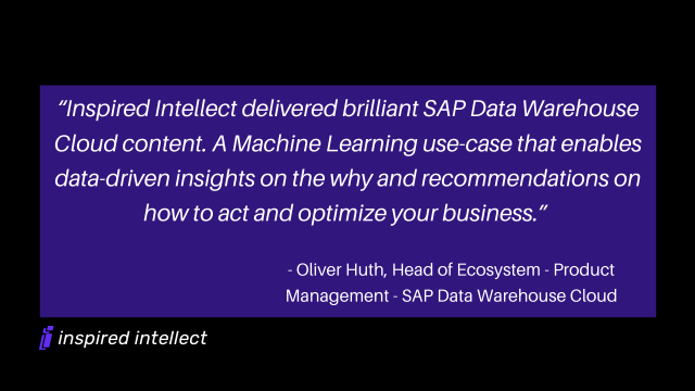 ihilgefort's tweet photo. Reduce order delivery risk with SAP Data Intelligence and SAP Data Warehouse Cloud. Inspired Intellect is the first SAP partner to integrate #SAPDWC with #SAPDI. Find this #machinelearning and #AI based solution on the AppCenter! https://t.co/ozYHKY2jzc https://t.co/Y7iqHQjEB3