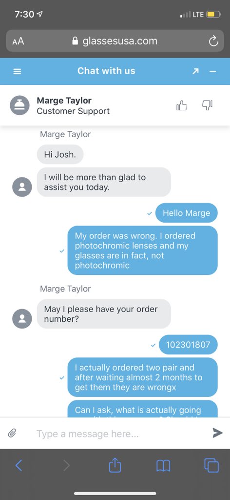 joshmorris_16's tweet photo. @GlassesUSA can you please just help a blind man see! https://t.co/VDczxoslTu