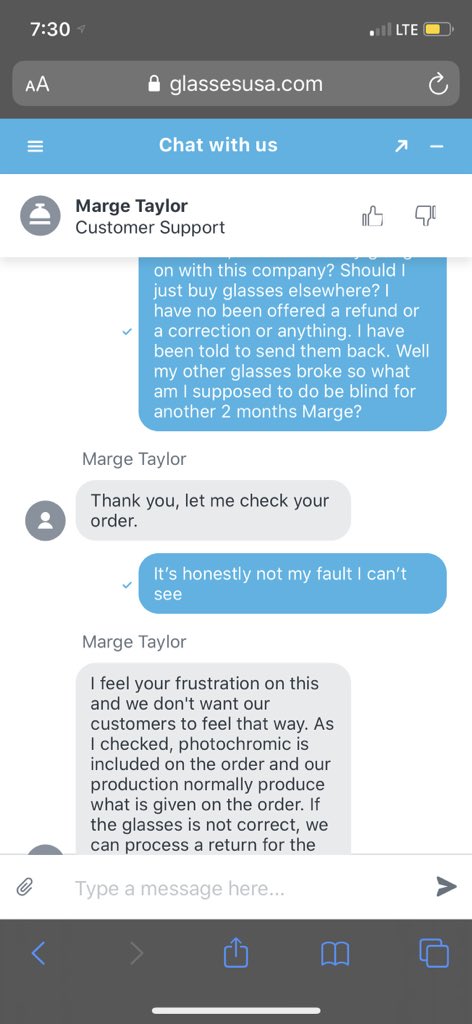 joshmorris_16's tweet photo. @GlassesUSA can you please just help a blind man see! https://t.co/VDczxoslTu
