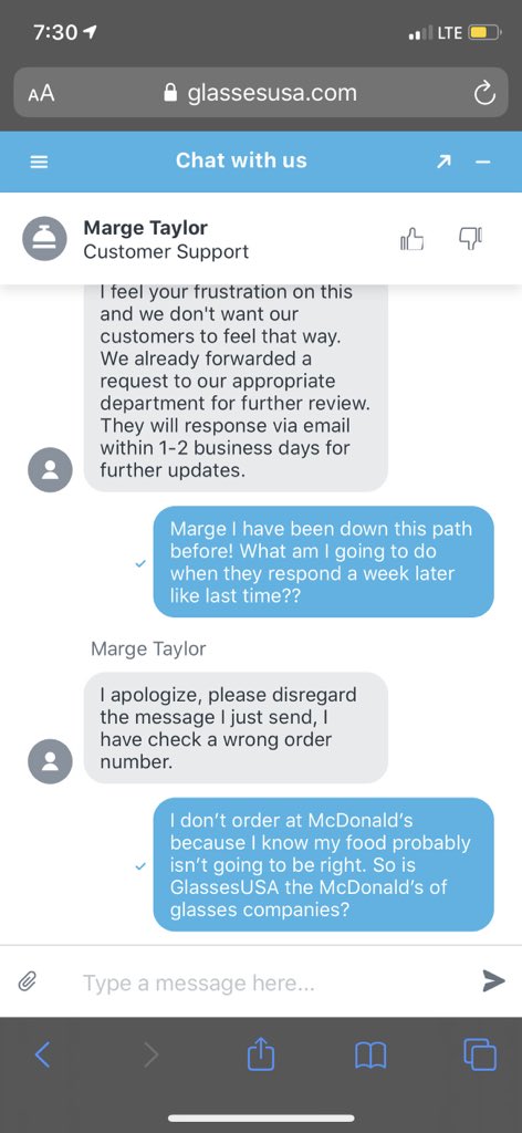 joshmorris_16's tweet photo. @GlassesUSA can you please just help a blind man see! https://t.co/VDczxoslTu