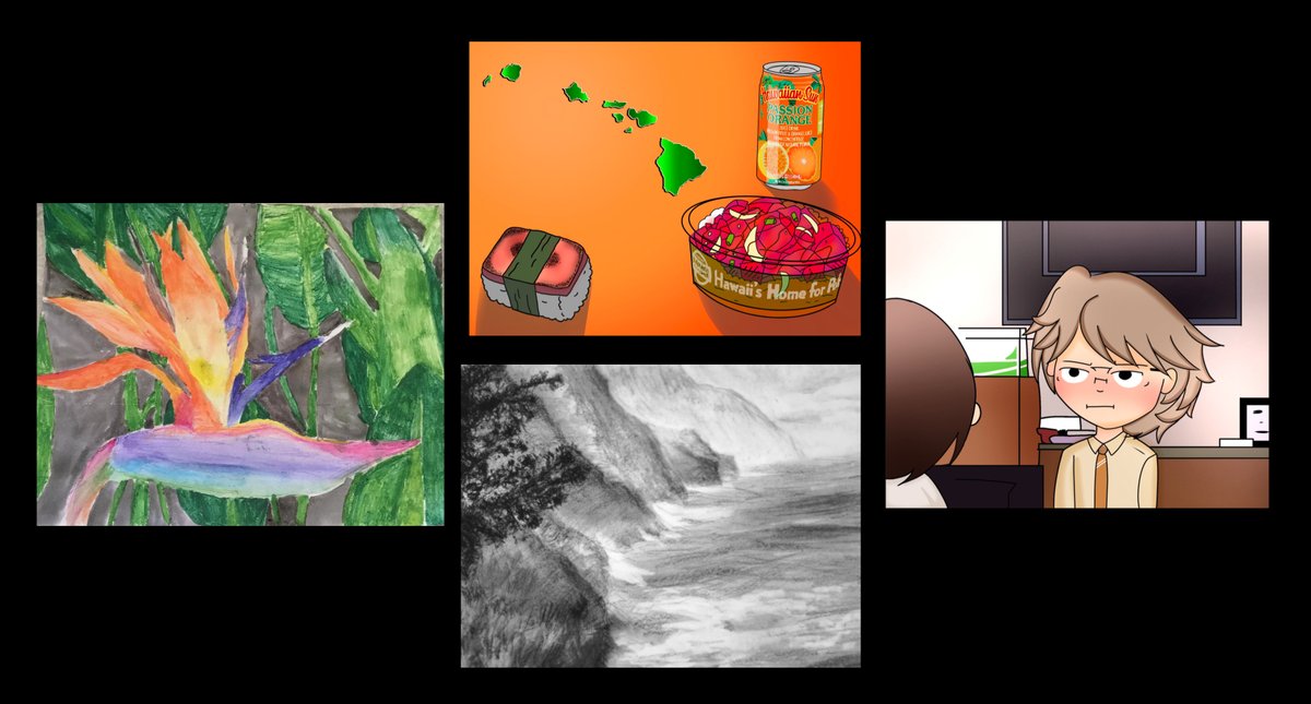 midpac's tweet photo. Bravo to the #owlstrong summer art students of #midpacificalumni Siena Kubo '13 for their amazing creations in the #midpacific middle school Digital/Visual Arts class! #alohafriday #learningissocial #owlsonbreak https://t.co/dp9RnlNfdO