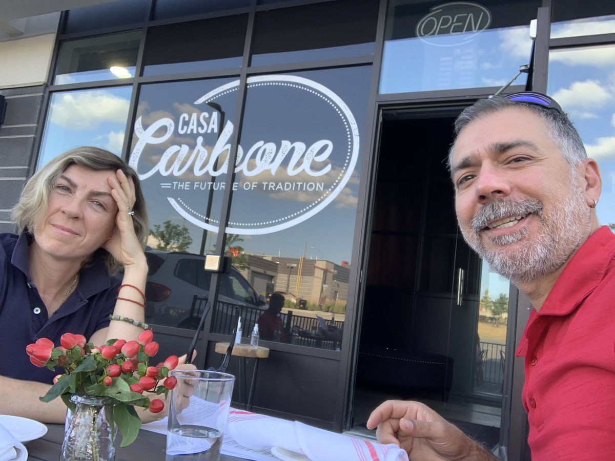 TMrakas's tweet photo. CasaCarbone’s patio is open!! What a great way to spend Friday evening in our Town. Looking forward to enjoying my order “flat iron steak” #supportlocal #exploreaurora https://t.co/Pp7mWknbeF