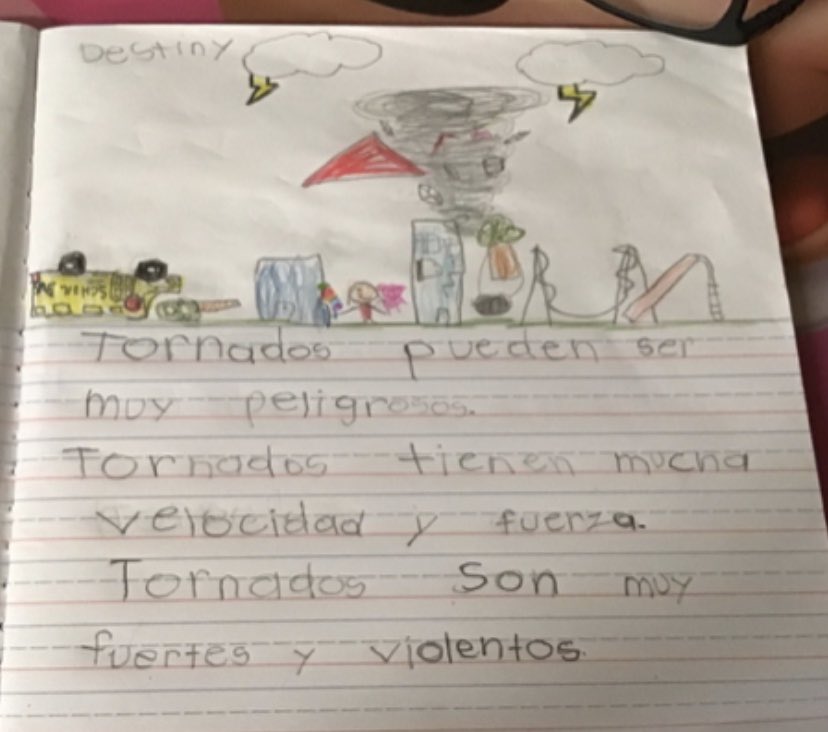 PatriciaRamon15's tweet photo. First week of virtual bilingual summer school complete. πβ
οΈπ§ #firstgradebound #virtuallearning #weathertheme #summerwriting #edgewoodproud @JRod_EISD @hugo_bil @EsparzaCL @EISDofSA https://t.co/D5eQOMDRRK