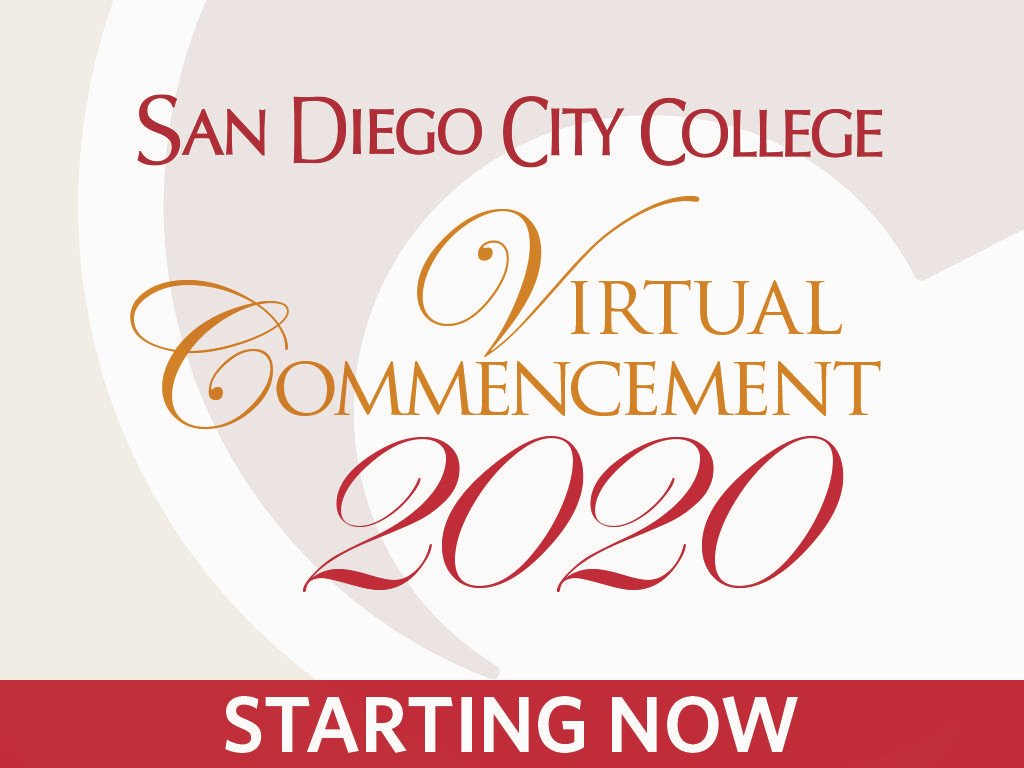 sdcitycollege's tweet photo. Starting Now!
San Diego City College VIRTUAL COMMENCEMENT 2020!
https://t.co/lVcHZMJyln
#CityGrad2020, #sdcitygrad, #iamcitycollege #sharecity https://t.co/ywEfjz8y3K