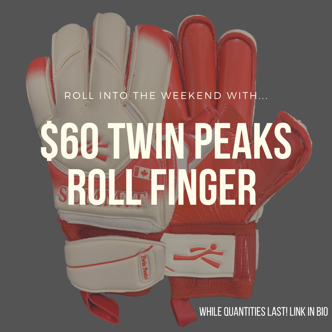 Boom 💥!! Get yourself a pair while quantities last! Twin peaks roll for only $60.00 CAD 

summitgoalkeeping.com 

#greatsave #goalkeeper #goalkeepers #goalkeeperglove #goalkeeperlife #goalkeepertraining #goalkeeperworld #goalkeeperstore #keeper #gkgloves #gkunion