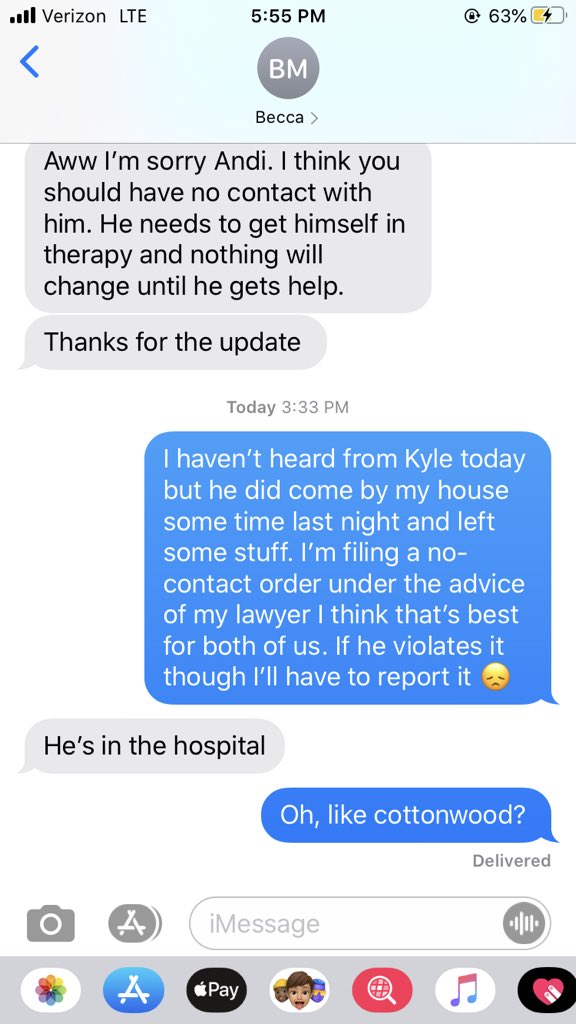 An update from his mom who has been nothing but awesome through this. She wasn’t surprised by his behavior which freaks me out even more. She lives in Denver though so she’s at a loss.