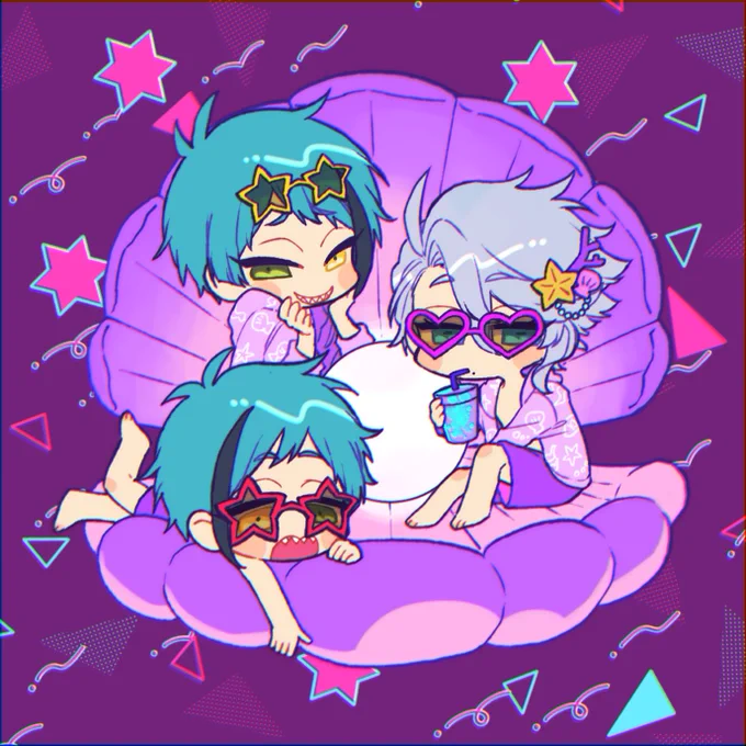 #ツイステファンアート
夏だ‼️海だ‼️???????? 