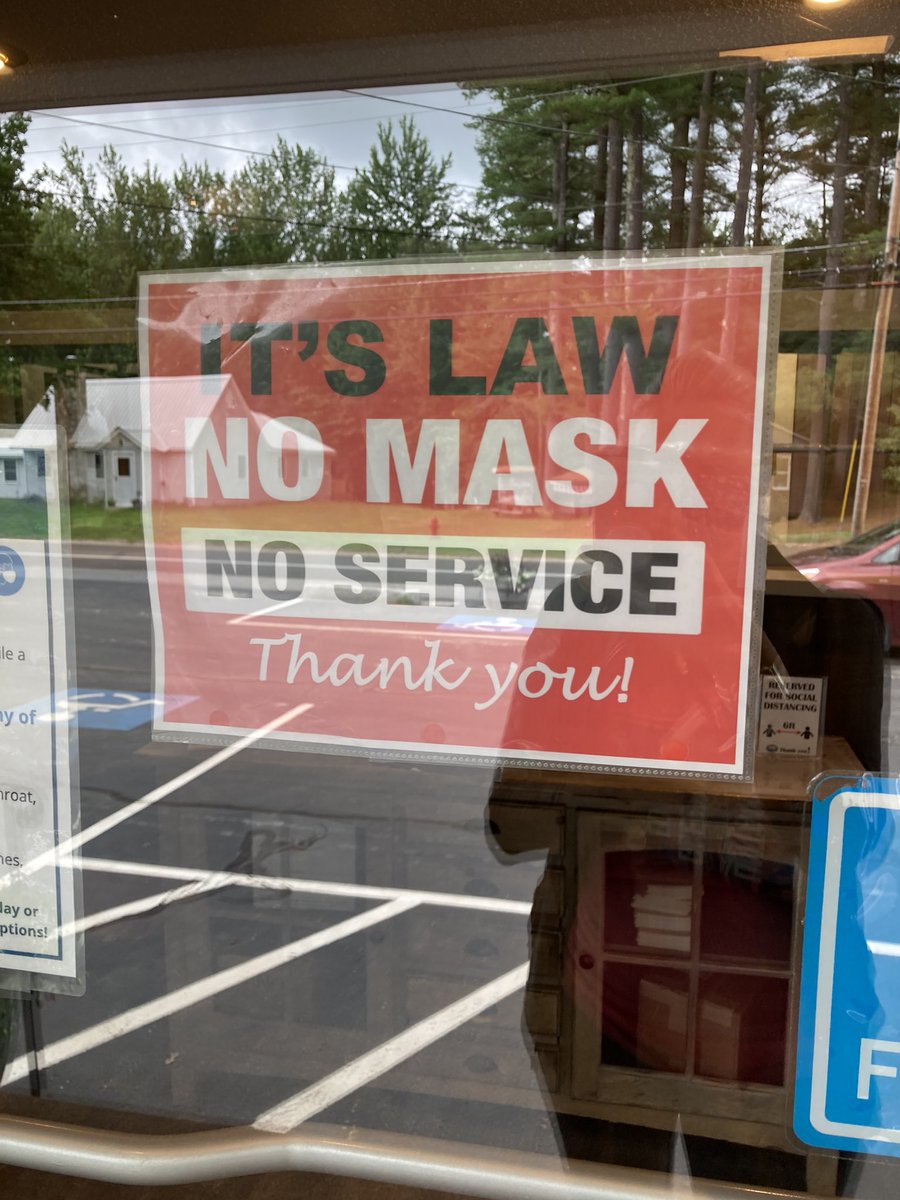Ohio Restaurants: We don’t want anyone to be upset or feel targeted. We are using a slogan to get people to understand our rules. “Keep Your mask on your face until your butt is in place!”  Giggle giggle 

New Hampshire Restaurants: