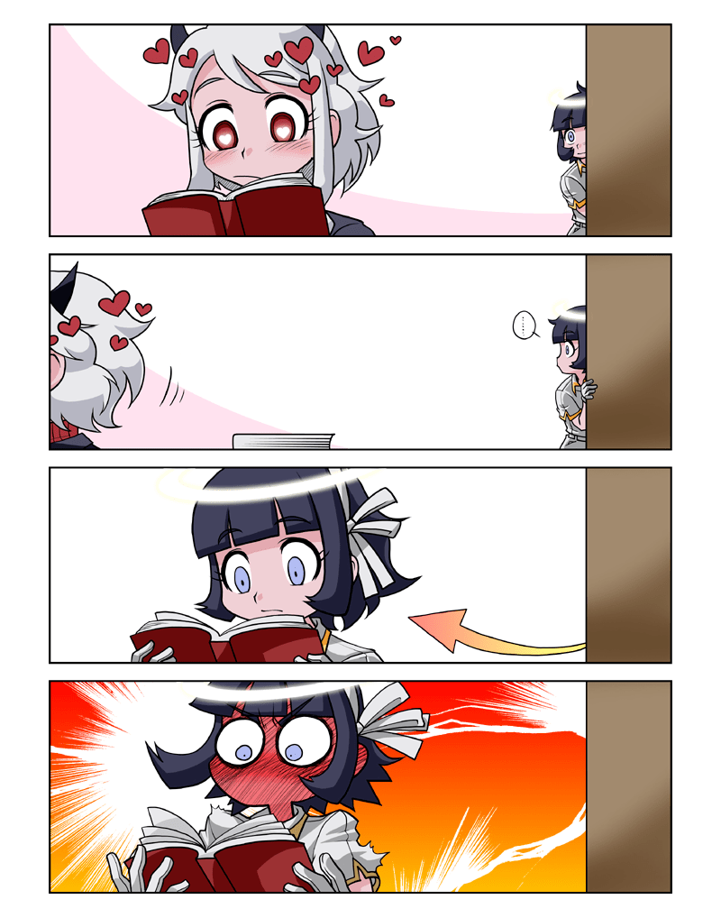 AyanamiDmon's tweet photo. ¿Que habrá leído Azazel?
El sentido de amor y romance de Modeus es bastante distorsionado.
#Helltaker
#helltaker_azazel
#helltaker_modeus https://t.co/jIXb2nd2QC