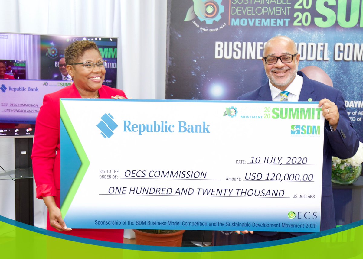 oecscommission's tweet photo. Closing out the week on a high with highlights from the recent launch of the #SDM2020 Business Model Competition, hosted by the OECS Commission and Republic Bank. 30 entrepreneurs will undergo 8 weeks of capacity building, competing for sectional prizes of up to US$20,000.00. https://t.co/pBTRkCWqoy