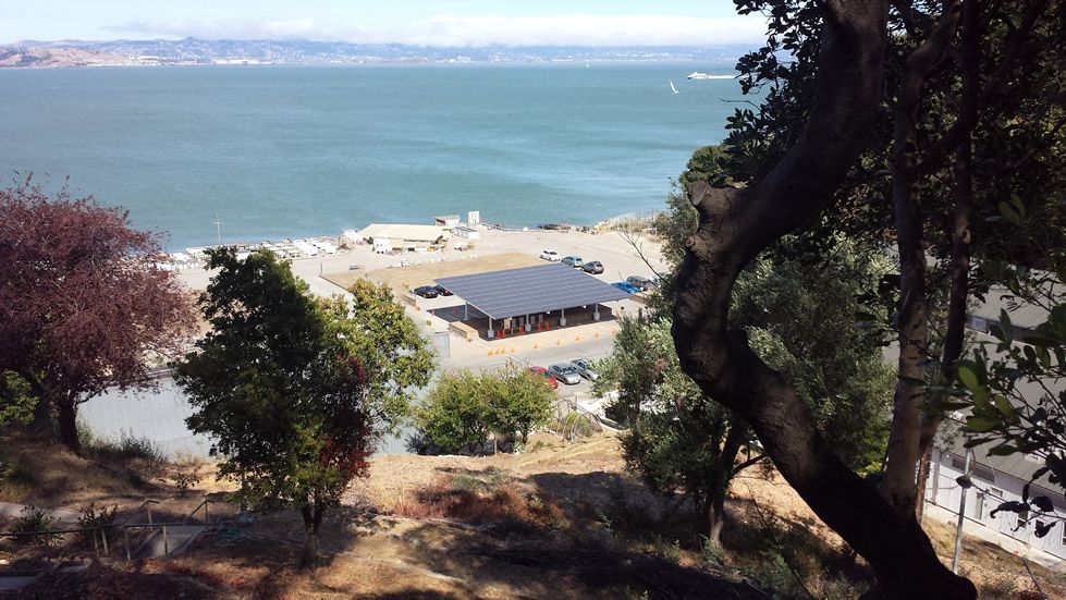 solar_sunterra's tweet photo. The unique geography of the #BayArea makes for some exciting #engineering challenges, especially on existing sites. We have the experience to manage them. The carport installation at the Romberg Tiburon Center demonstrates just that! #challengeachieved https://t.co/v1ZIe8F2WE https://t.co/ZIZ1Bv2mwb