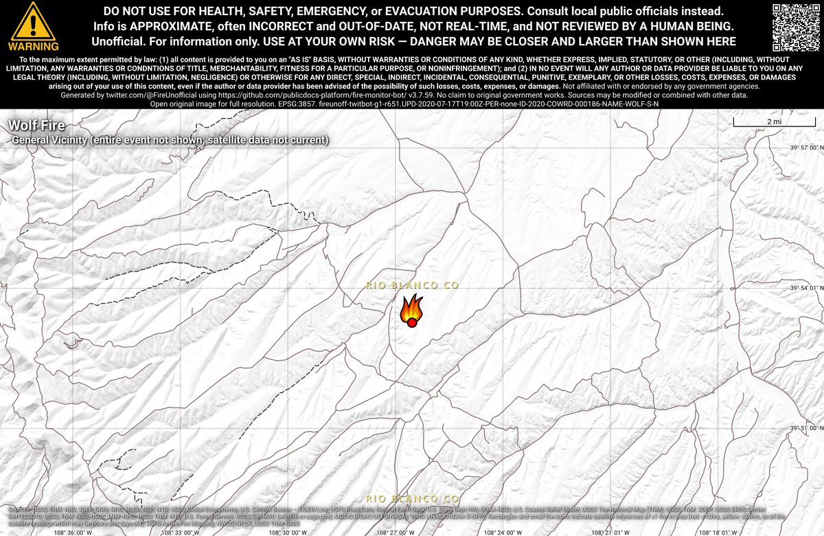 RockyMtnFireBot's tweet photo. #WolfFire 🔥 unofficial, automated update.
~21mi SE of Rangely, CO. ⚠️ DO NOT USE FOR SAFETY PURPOSES - See officials instead. May be incorrect; disclaimers in images. https://t.co/K4ZZPmwT51