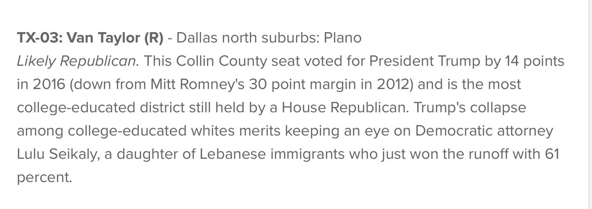 THEN: @CookPolitical changed their rating for  #TX03, directly citing our campaign as the reason this district can flip in November. https://cookpolitical.com/analysis/house/house-overview/house-rating-changes-20-races-move-towards-democrats
