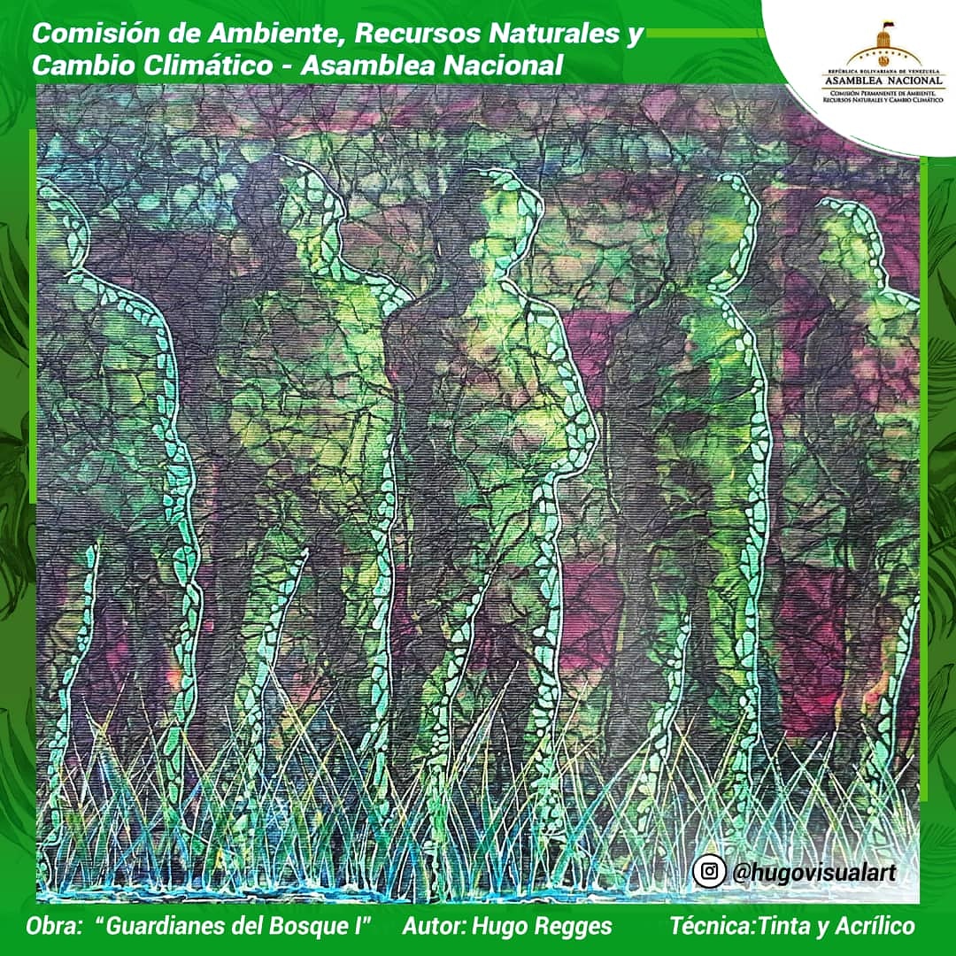 anambiente2020's tweet photo. "Guardianes del Bosque I" es la pieza con la que el artista Hugo Salvador Castillo Regges (IG:@hugovisualart), de la población de Píritu, estado Anzoátegui, participa en la 1era Exposición Verde Virtual de la @AsambleaVE, organizada por @ANAmbiente2020.
#ArteVerdeAN @unep_espanol https://t.co/vEbsBGfZw9