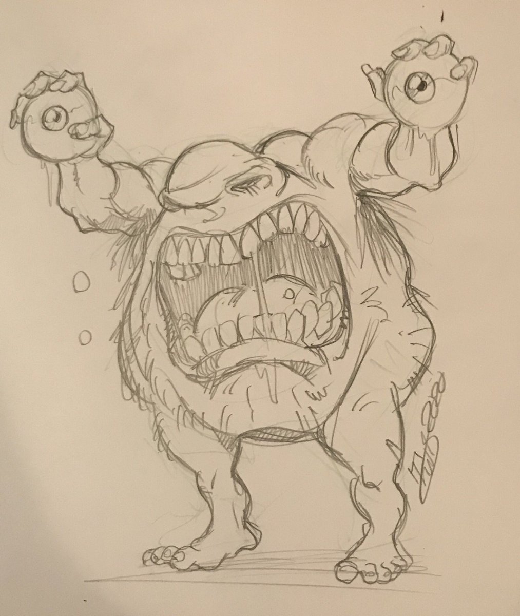 Krumm... quick sketch! #aaahhrealmonsters #quicksketch #sketching #monster #cartoon #puiscalzadaart