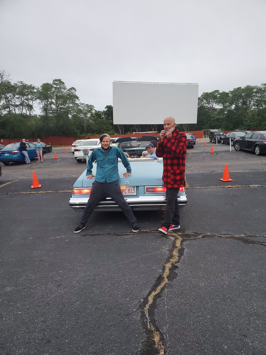 ptownfilm's tweet photo. #piffreimagined at #wellfleetdrivein with #johnwaters and #piff2019 filmmaker on the edge #johncameronmitchell. https://t.co/9DRDS9Q3BF