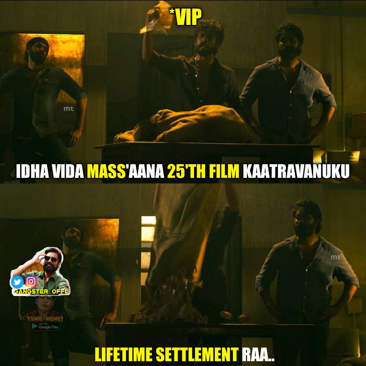 RomeoHarish6's tweet photo. #நூறாக படை நூறாக தொட்ட இடமெல்லாம் #தூளாக🥁🔥
Best ever #25th film of an actor 😎
Thanks to @VelrajR , @anirudhofficial @thondankani @Amala_ams 😍
#JagameThandhiram
#6YearsOfVelaiIllaPattadhari
#6YearsOfVIP https://t.co/vGr1lWlxwD