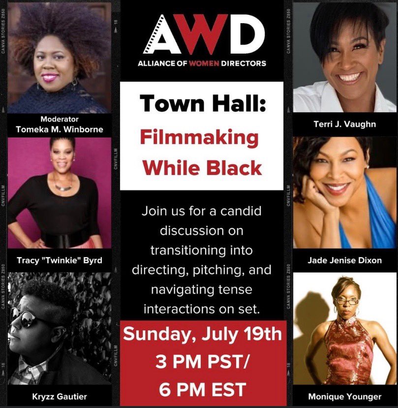 Hats off to CDDP-Commercial Directors Diversity Program 2018 Fellow- Kryzz Gautier <a href="/kryzzgautier/">Kryzz Gautier</a> and 2020 CDDP Semi-Finalist, Tracy Twinkie Byrd @iamtwinkiebyrd for sharing their journey and wisdom at the AWD- Association of Women Directors - Town Hall: Filming While Black.