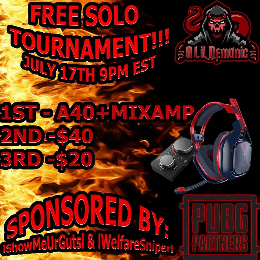 vipangelofdeath's tweet photo. Playing in this #tourney tonight hosted by @ALilDemonic . Should be some fun #solo @PUBG.  See you there and good luck to all playing! @Sup_Force @AllianceMystic @RtMystic @ViperzRTs https://t.co/QR0LVqTSu3