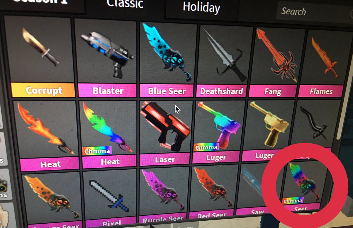 Trading Chroma Heat! Using Mm2 Values And Not Supreme.Right now looking for  C shark or C Fang with adds! (offers are completely allowed) :  r/MurderMystery2