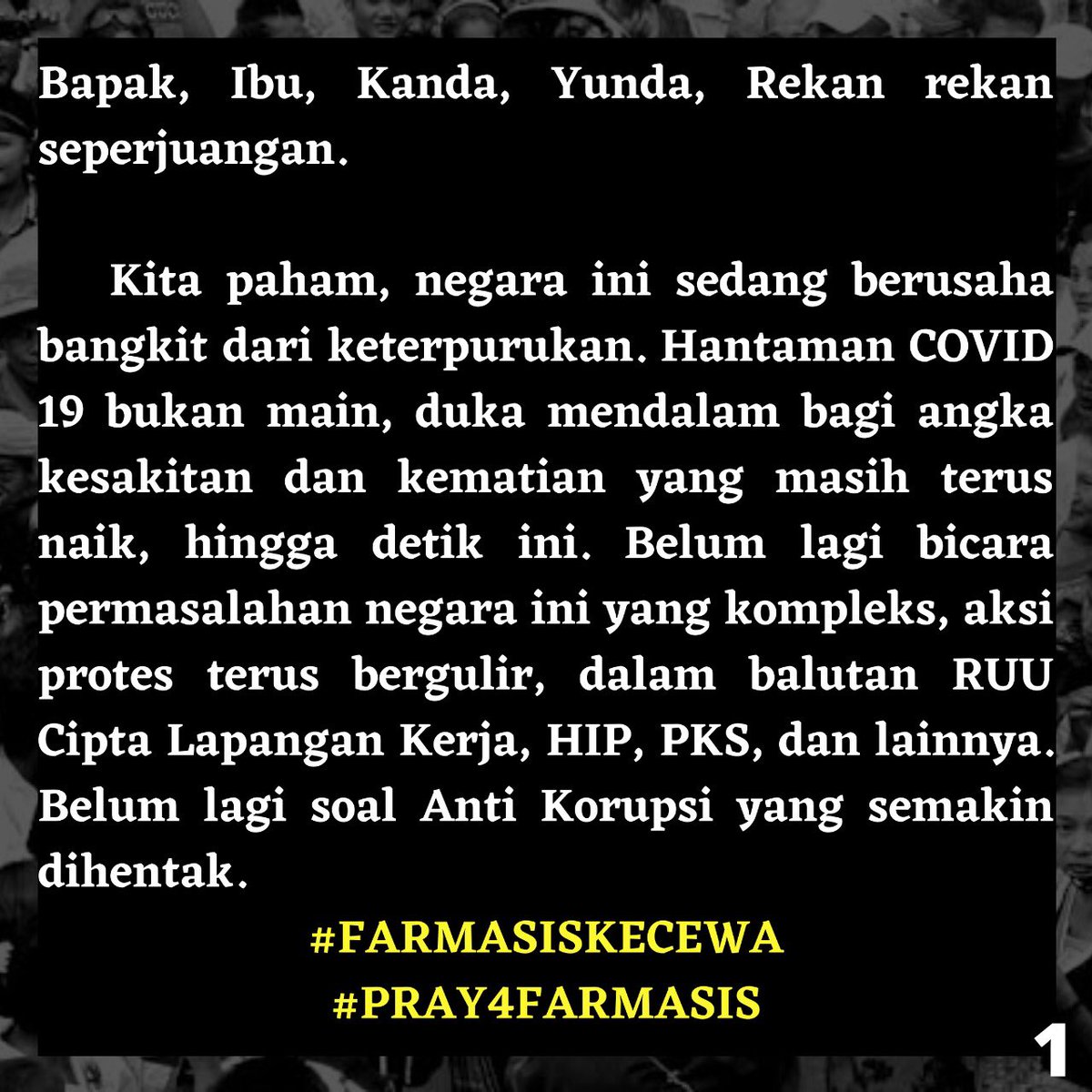 #farmasiskecewa #pray4farmasis #farmasikecewa <a href="/ISMAFARSI/">Ikatan Senat Mahasiswa Farmasi Seluruh Indonesia</a> <a href="/IsmafPriangan/">ISMAFARSI Priangan</a> <a href="/PP_IAI/">PP Ikatan Apoteker Indonesia</a> <a href="/ridhomsakti/">Ridho Muhammad Sakti</a> @vickagaluhh