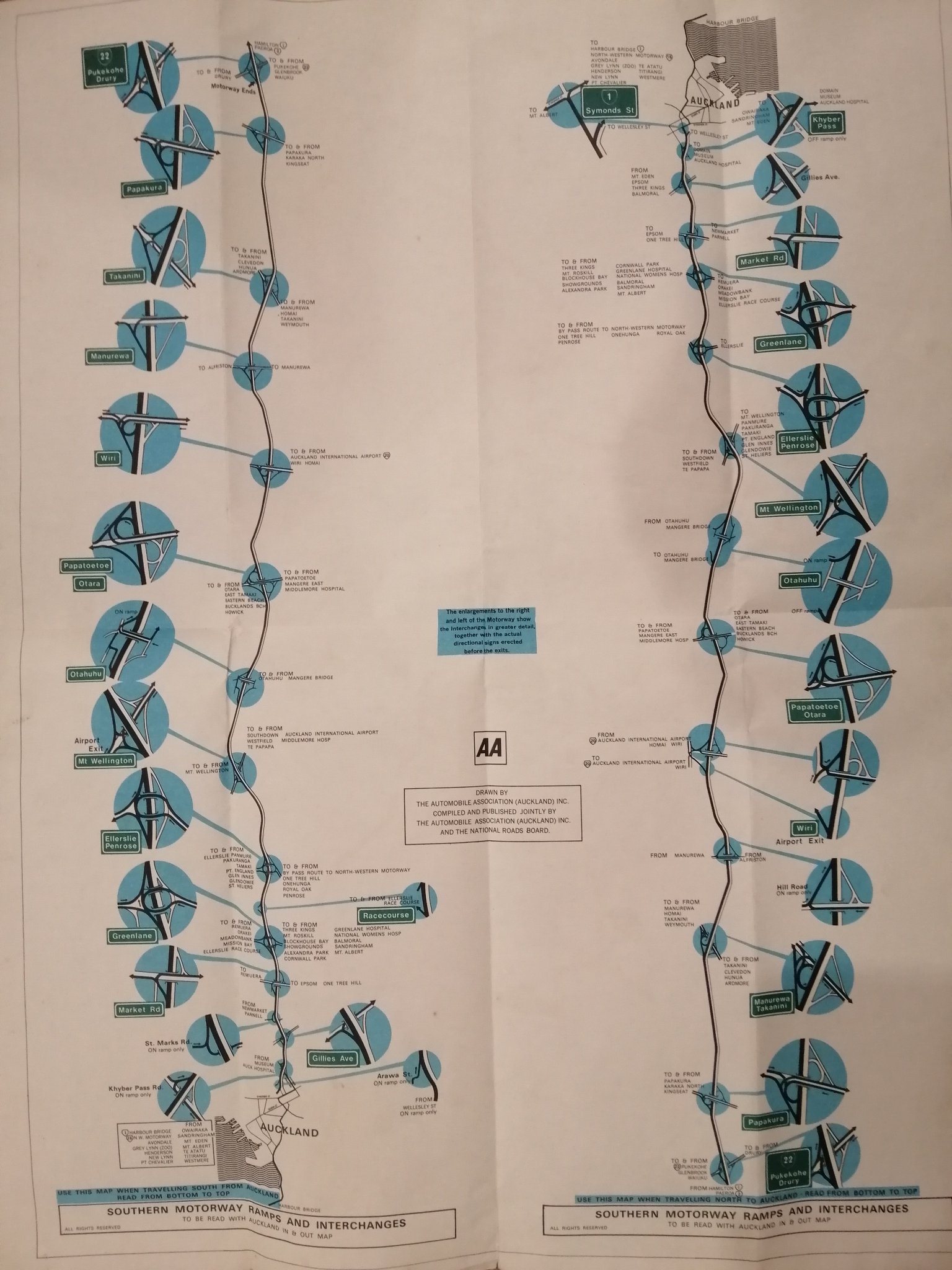 Auckland Motorway Exits Map Luke Christensen On Twitter: "Latest Trademe Map Purchase. Auckland  Motorways In The Late 1960'S With Infographic Map Of Interchanges. When Sh1  Was Karangahape Road - Pitt Street - Union Street - Cook