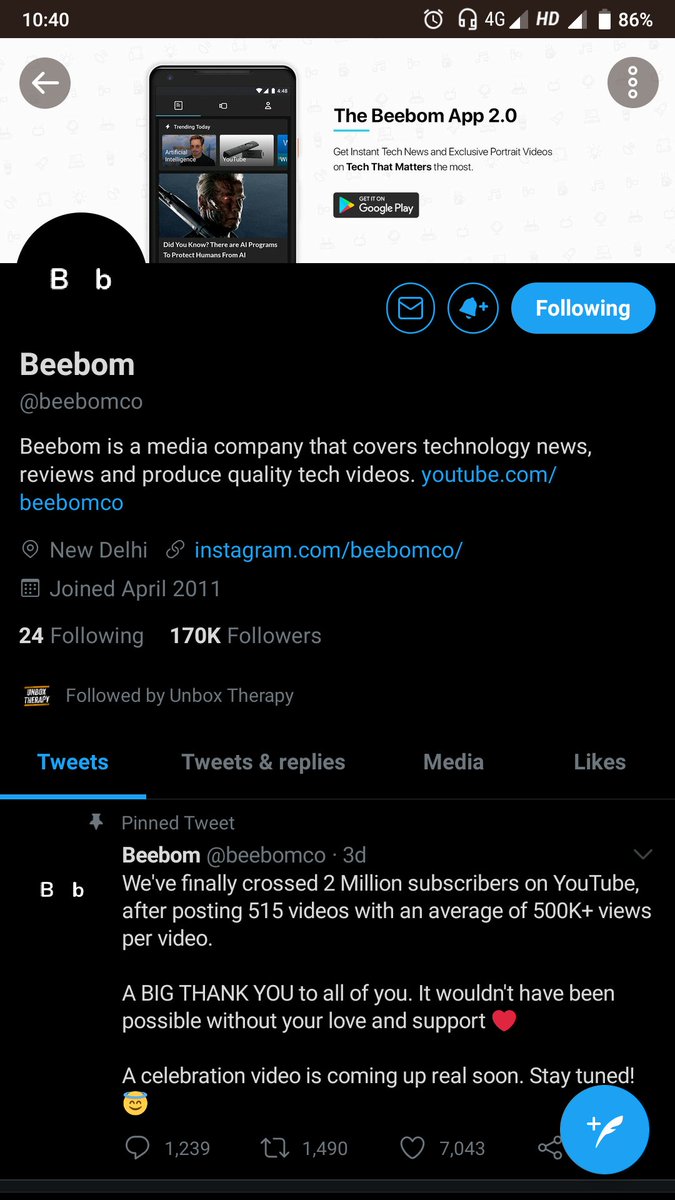 karan_rinwa's tweet photo. Congratulations for #Beebom2M 
Whenever i need a review about any tech, I always prefer Your videos And also recommend to friends .
And Your All review Videos are my favorites. https://t.co/a4qbhy6YAE