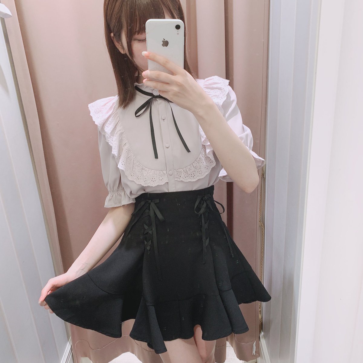 evelyn ツイードダブルフレアSK - パンツ