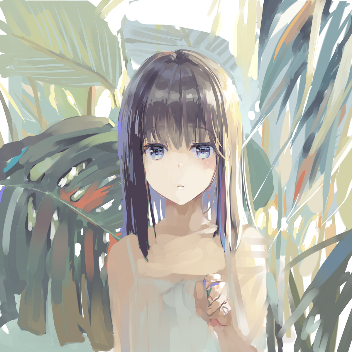 「あれ、葉っぱが前じゃないほうがいいような… 」|成瀬ちさとのイラスト