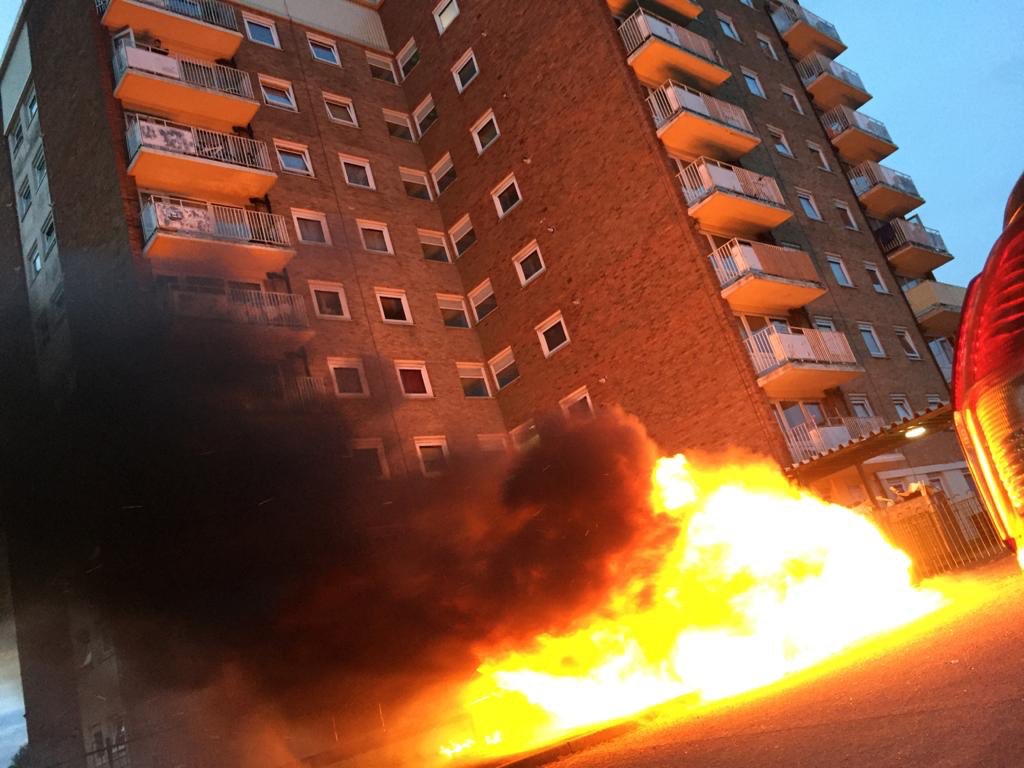 Early this morning Sutton Red Watch attended a vehicle fire. Our assertive firefighting and 5 minutes attendance time prevented the incident from escalating further. Always park your vehicles safe and secure #firekills <a href="/WestMidsFire/">West Midlands Fire Service</a>