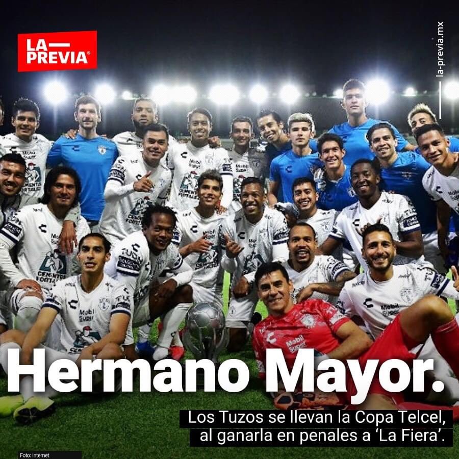 PreviaMx's tweet photo. LOS #TUZOS SON CAMPEONES DE LA #COPATELCEL 🔥🔥🔥 https://t.co/B8Lj2scEiD
