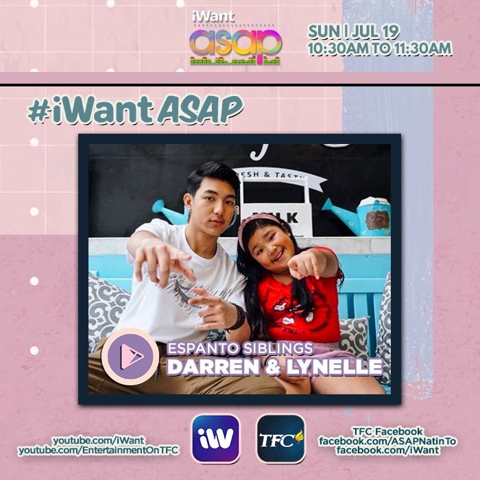 iwantasapofc's tweet photo. A million reasons to watch #iWantASAP this Sunday! Isa na diyan ang performance ng Espanto siblings! Are you ready for this? 💚 https://t.co/7zLc2N1ztF