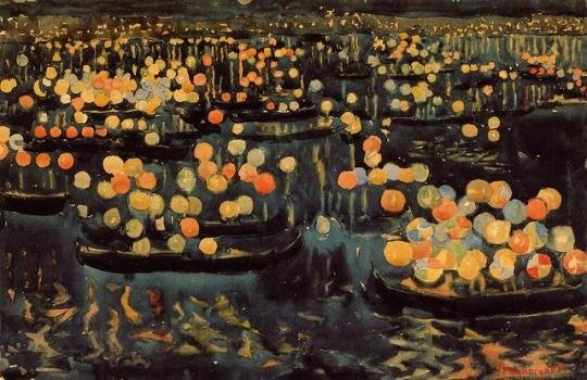 arialuce1's tweet photo. La "Notte Famosissima" 

Festa del Redentore, Venezia 1899. Acquarello su carta. 

Maurice Prendergast https://t.co/eomrJiyJTk