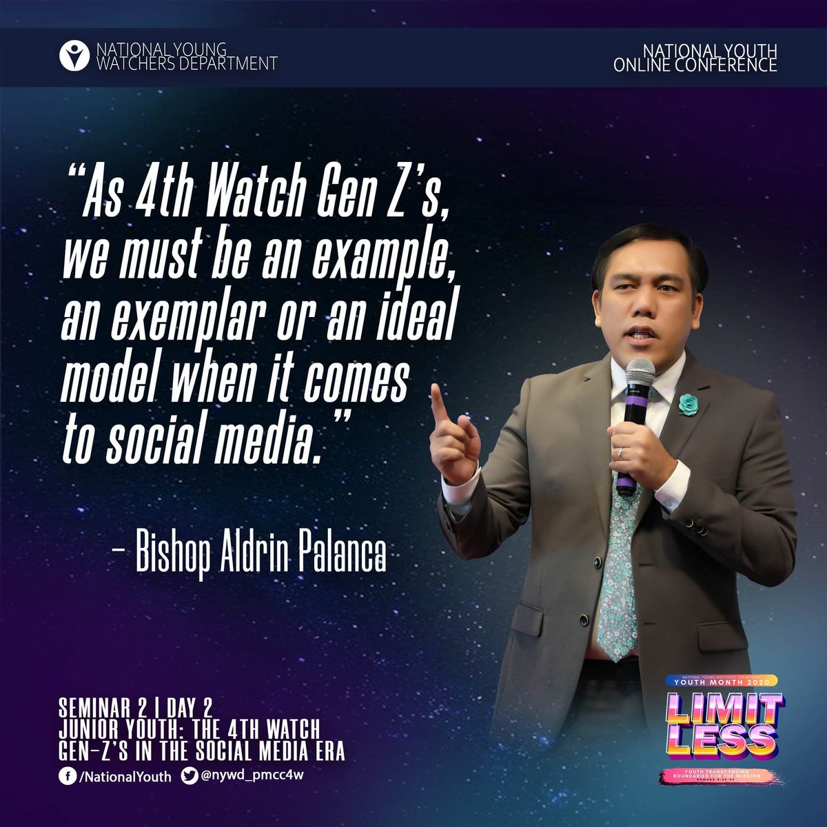 iywd_4w's tweet photo. The Word of God continues to empower spirits and renew the minds of every young watcher. Here are a few power quotes from our esteemed speakers on the second day of National Youth Online Conference. Praise the Lord!
#NationalYouthOnline #YouthMonth2020 #YWLimitless #NYWD #PMCC4W https://t.co/MQTgHLT6vQ