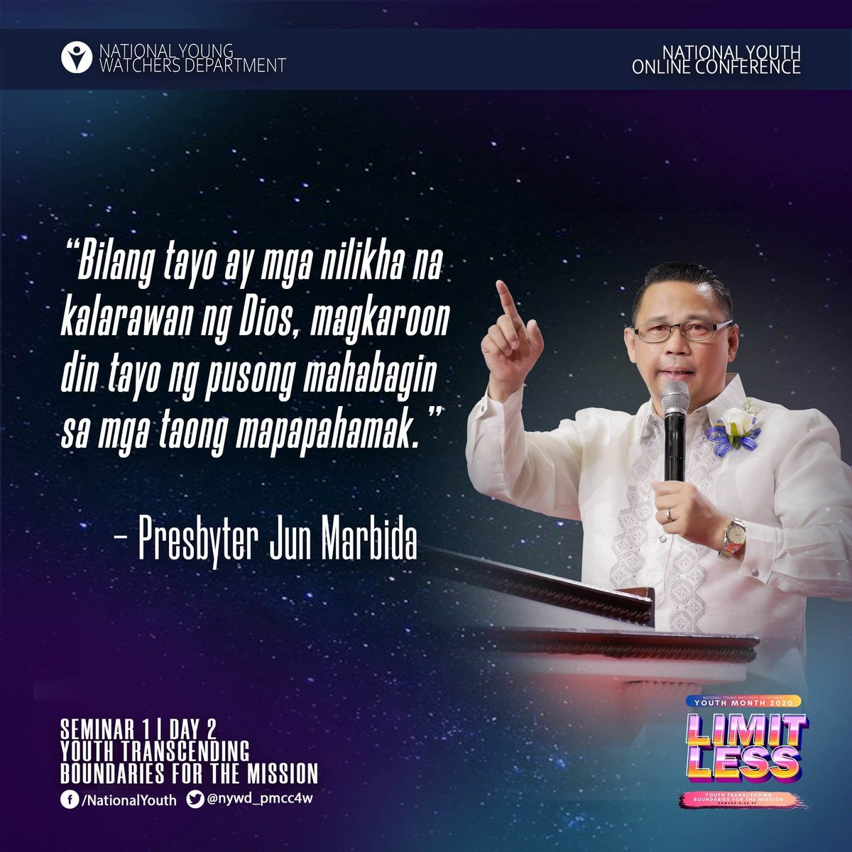 iywd_4w's tweet photo. The Word of God continues to empower spirits and renew the minds of every young watcher. Here are a few power quotes from our esteemed speakers on the second day of National Youth Online Conference. Praise the Lord!
#NationalYouthOnline #YouthMonth2020 #YWLimitless #NYWD #PMCC4W https://t.co/f6tMQIwF3c