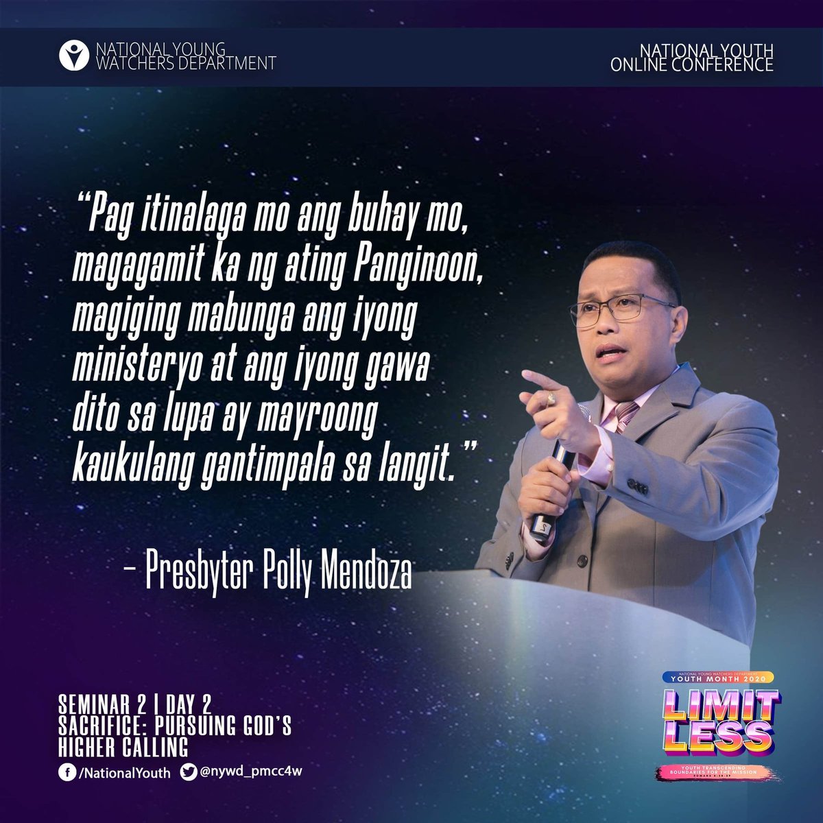 iywd_4w's tweet photo. The Word of God continues to empower spirits and renew the minds of every young watcher. Here are a few power quotes from our esteemed speakers on the second day of National Youth Online Conference. Praise the Lord!
#NationalYouthOnline #YouthMonth2020 #YWLimitless #NYWD #PMCC4W https://t.co/K3clDNDCMG