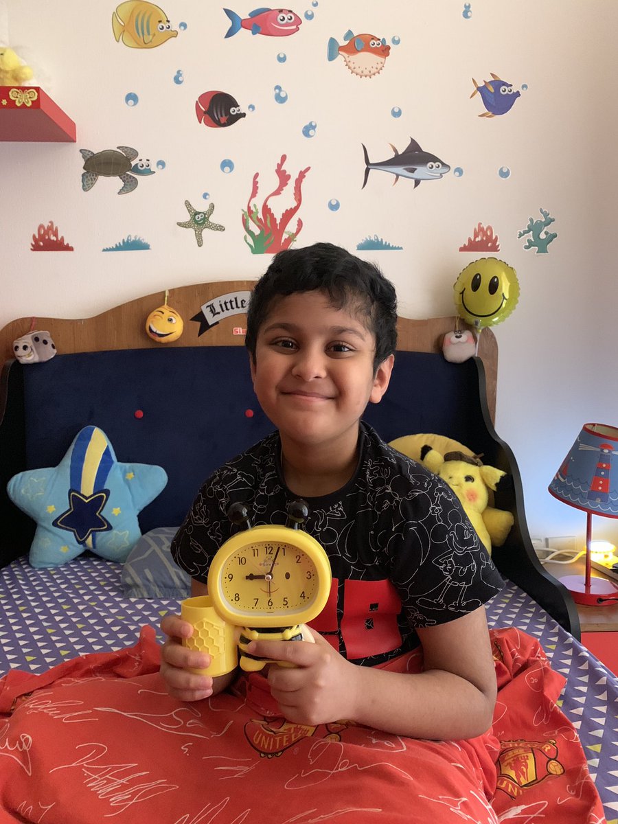 Early to bed early to rise, makes Rishik healthy and wise 😊 #SleepWellLiveWell #Day7 #GMAWellnessMonth #SummerWellness #WellnessCalendar @GmaWellness @DxbModern @GMA_Primary @shazlobo14 @KNargish
