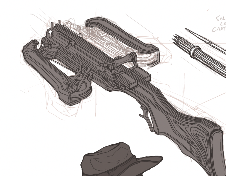 IllustrationHb's tweet photo. Some art being done for fun :) Prepping a kind of second round of illustrations to work on for the second half of the year.
#sketch #sketchbook #inprocess #workinprogress #digital #digitalart #digitalsketch #crossbow #design #conceptweapon #sketches https://t.co/6SFGGyuCSw
