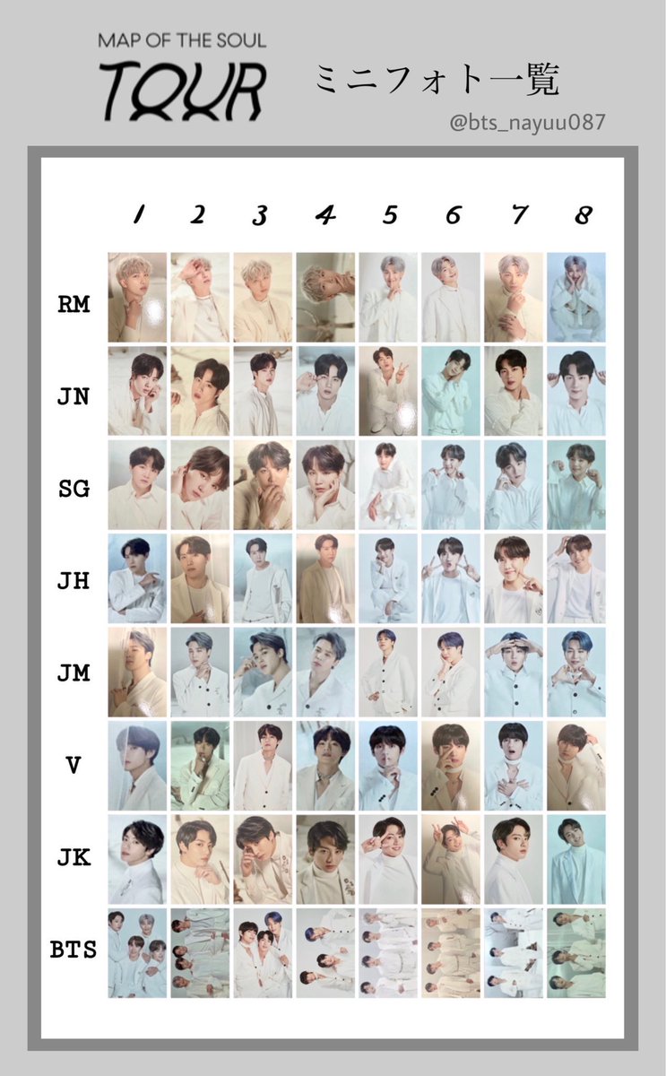 BTS MOS ミニフォト  トレカ BTS MOS TOUR トレカ ミニフォト セミコンプ テヒョン V テテ