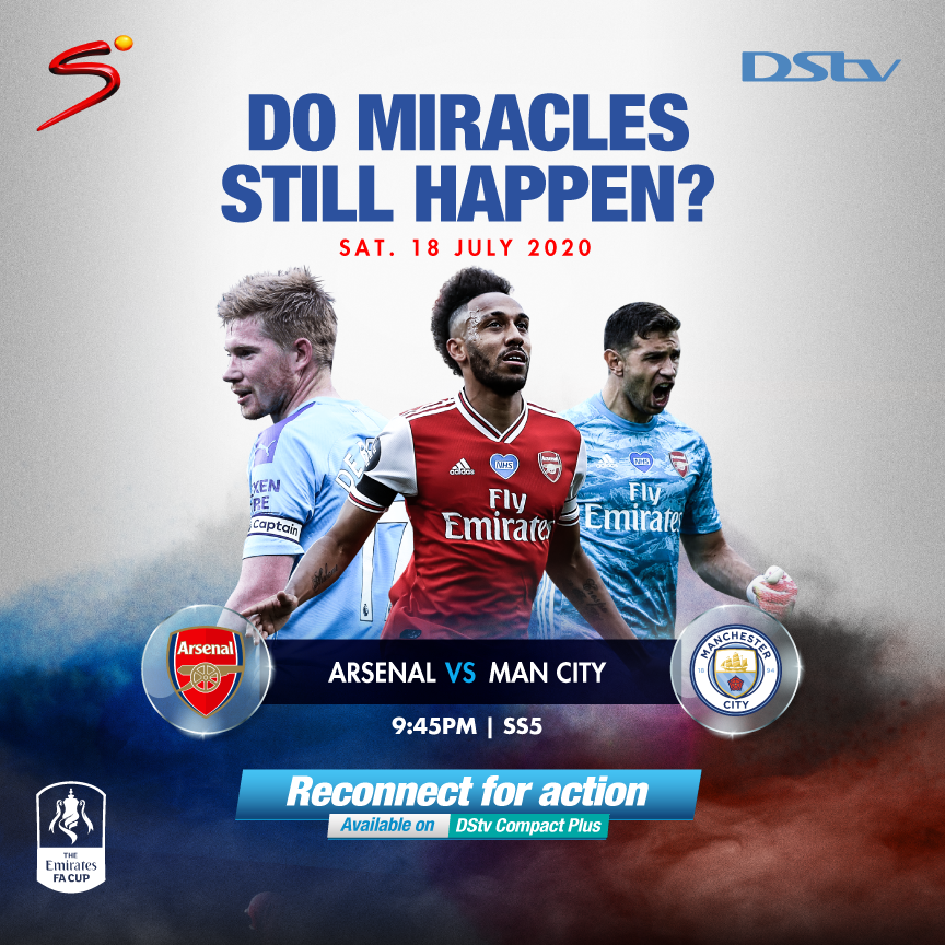 DStvUganda's tweet photo. Who will make it to the #FACup final?
π for #Arsenal & β€οΈ for #ManCity.
#ARSMCI #DStvLiveSportsIsBack https://t.co/GwK3ufggj7
