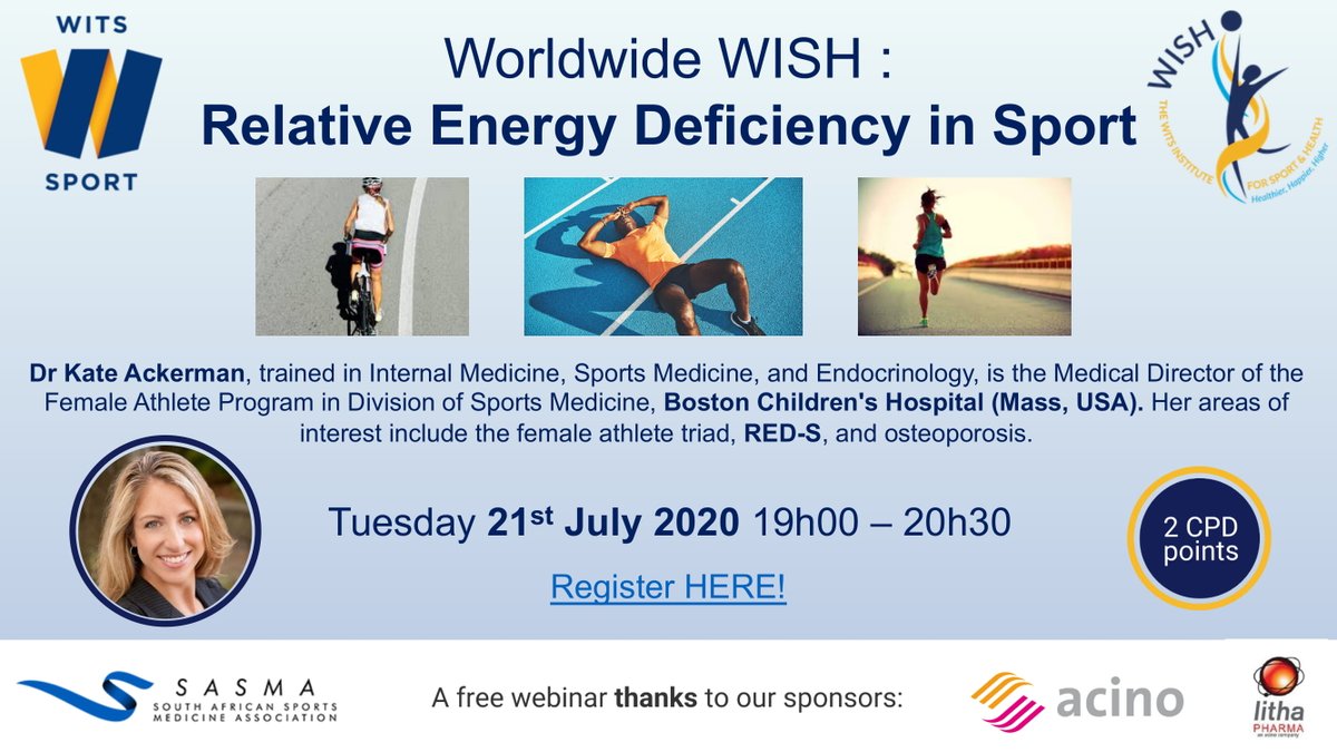 Great to see yet another top quality free <a href="/WishWits/">WiSH.WITS</a> <a href="/SASMA_ZA/">SASMA</a> online education webinar, with a hugely inspiring guest <a href="/DrKateAckerman/">Kathryn Ackerman</a> 

21/07 - mark it in your diaries! #REDS

ow.ly/k7K050AzFhH