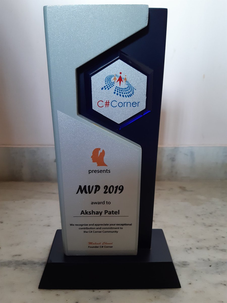 Akshayblevel's tweet photo. 7th Time C-Sharpcorner MVP. Thank you #cSharpcorner https://t.co/1Fn1BWXJ5S
