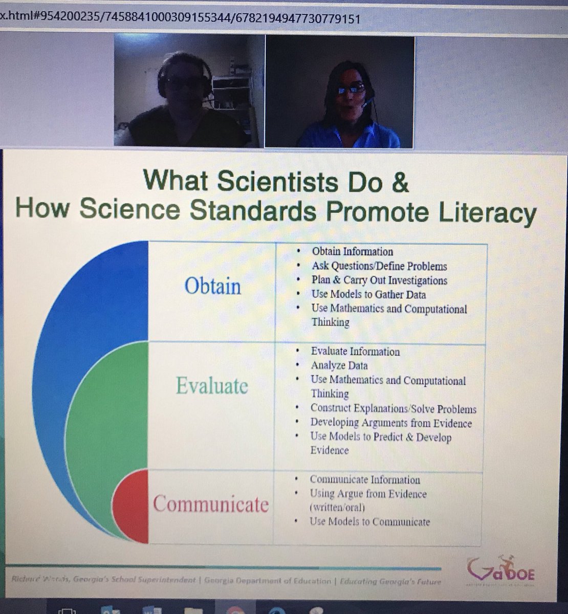 chadwickschild's tweet photo. Great webinar on Reading, Writing and Science with @GaDOEScience today! Thanks for the great ideas and resources! @klbsci https://t.co/Jmue5XjuHn