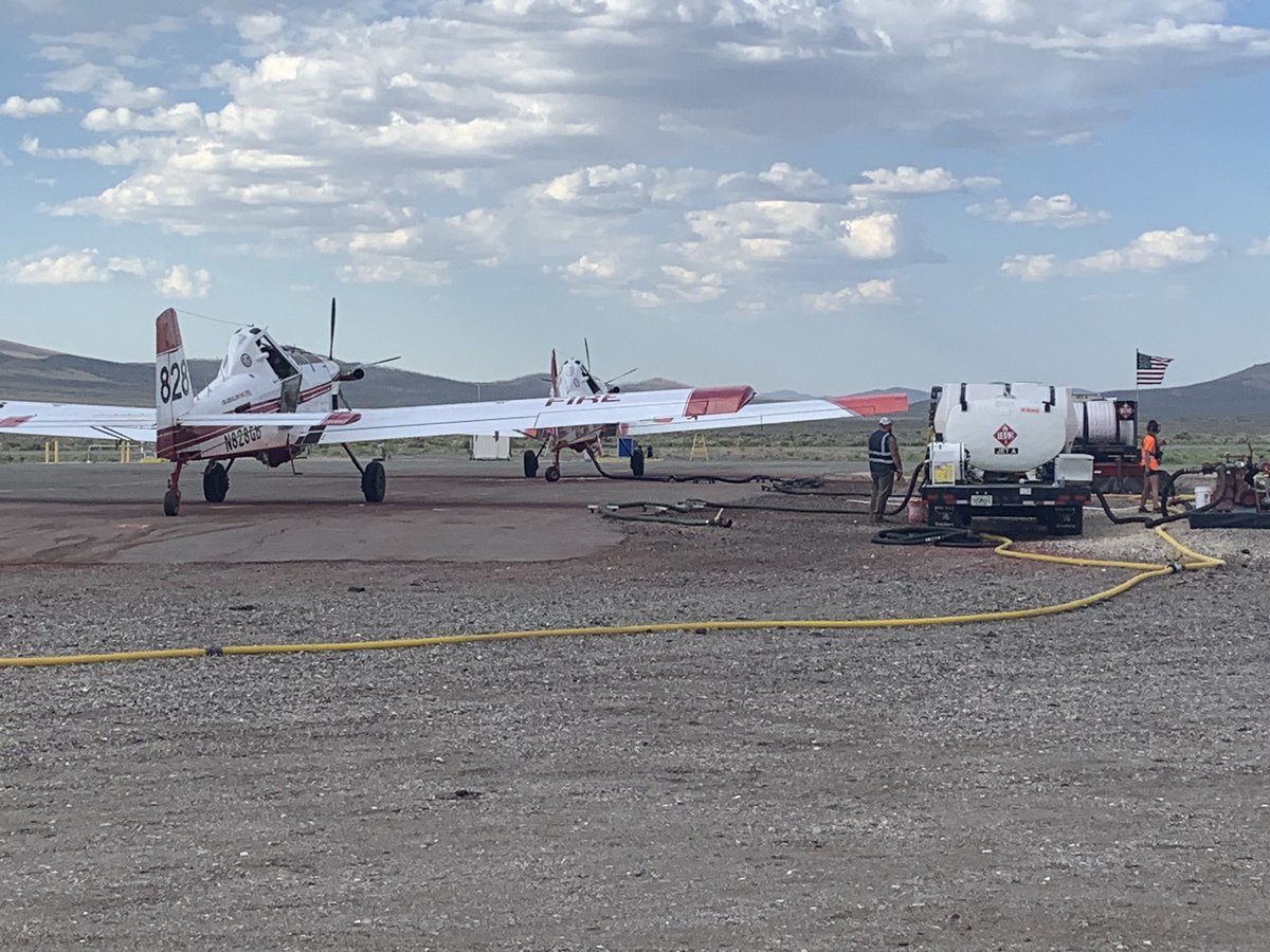 blmnv's tweet photo. Wells Seat Base is supporting the #ShafterFire with six Single Engine AirTankers. #FireYear2020 https://t.co/weDNHsQMBR