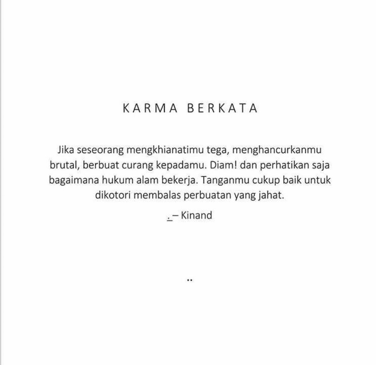 istullll's tweet photo. Karma beneran ada gak sih? 
Kalau aku mah apapun rencana Allah pasti yg terbaik in syaa Allah Aamiin. https://t.co/zbnnmq8ogY